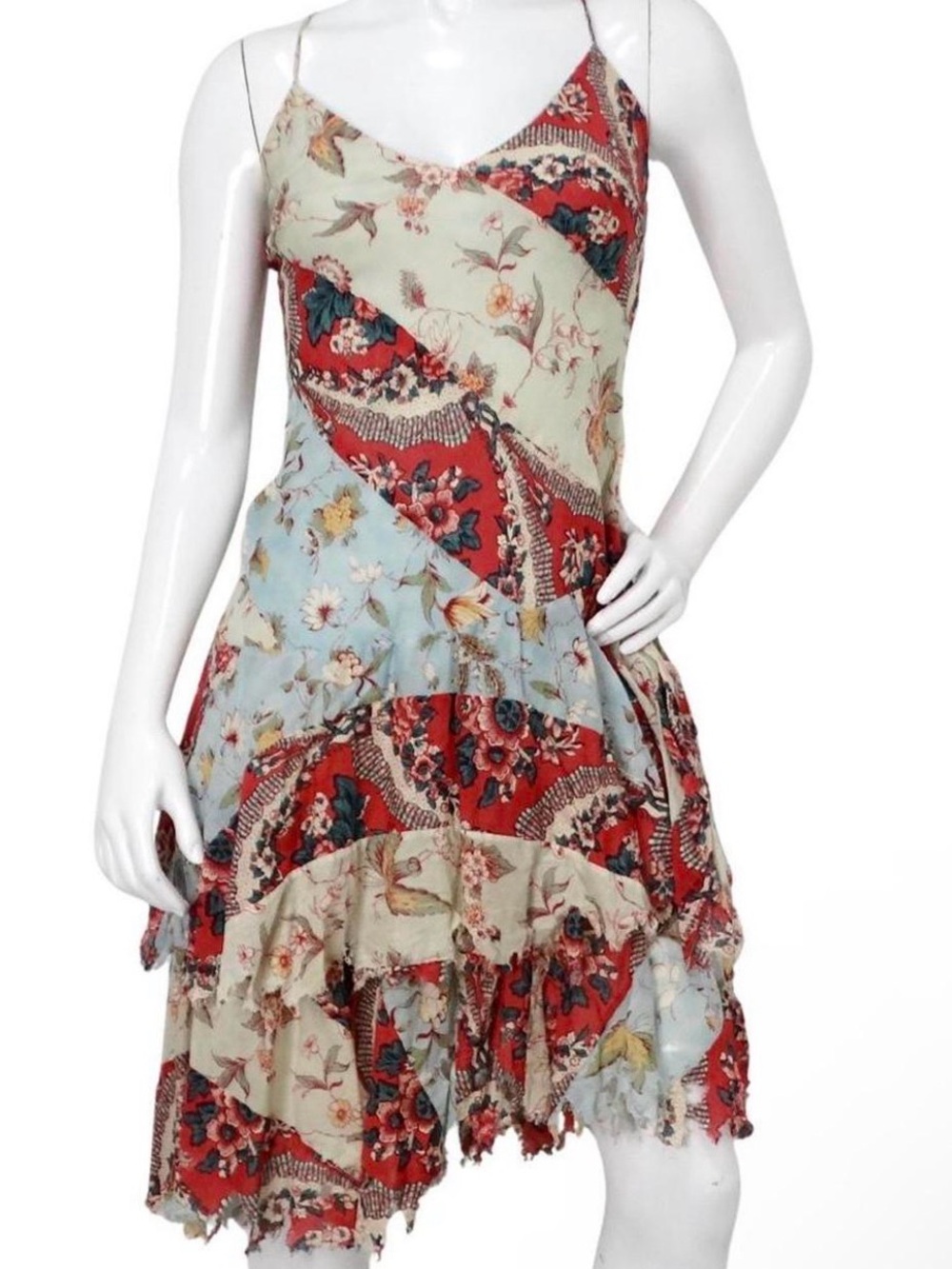 VINTAGE Ralph Lauren Patchwork Asymmetrical Fairy-core Dress